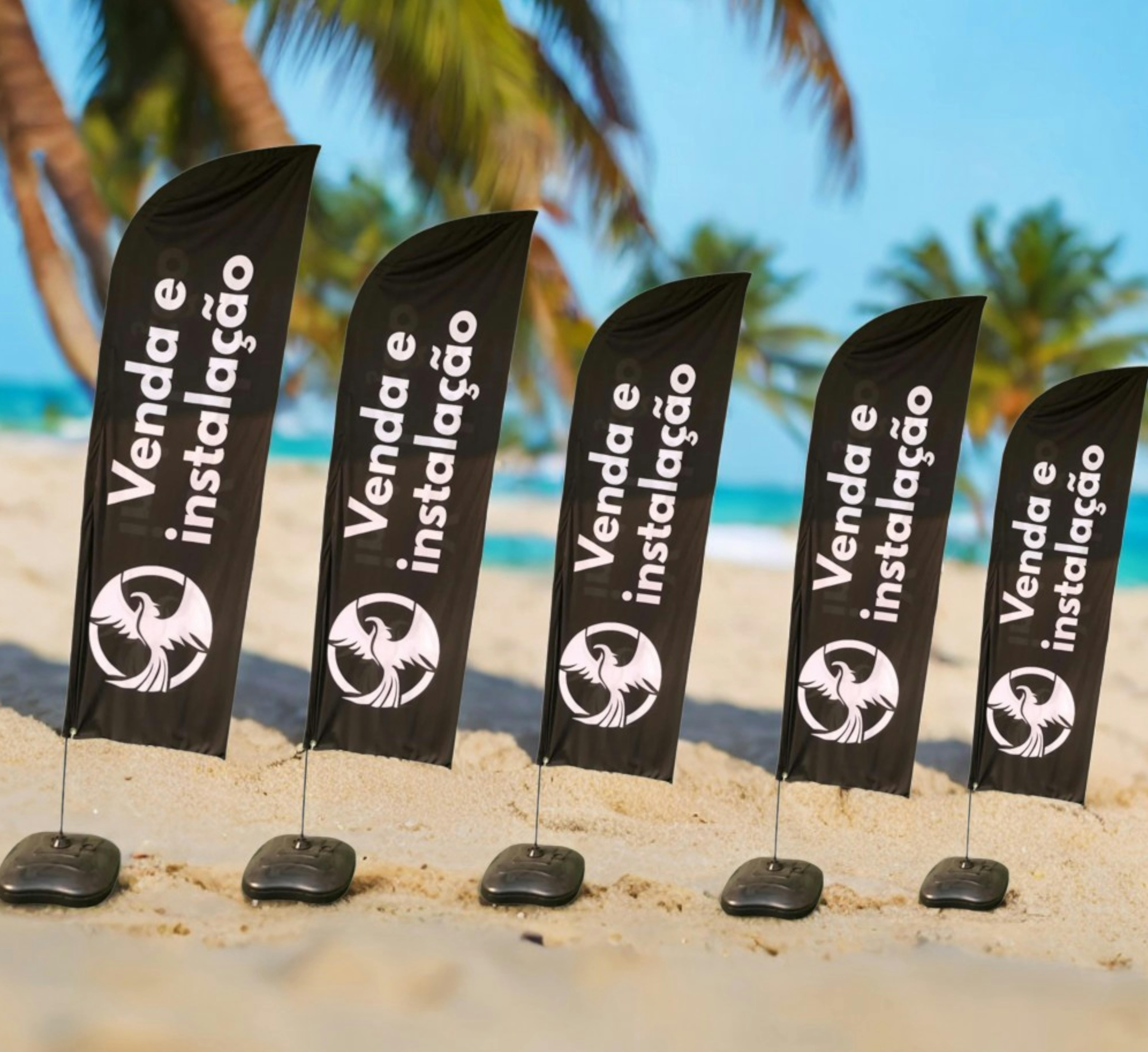 kit 5 unidades wind banners faca