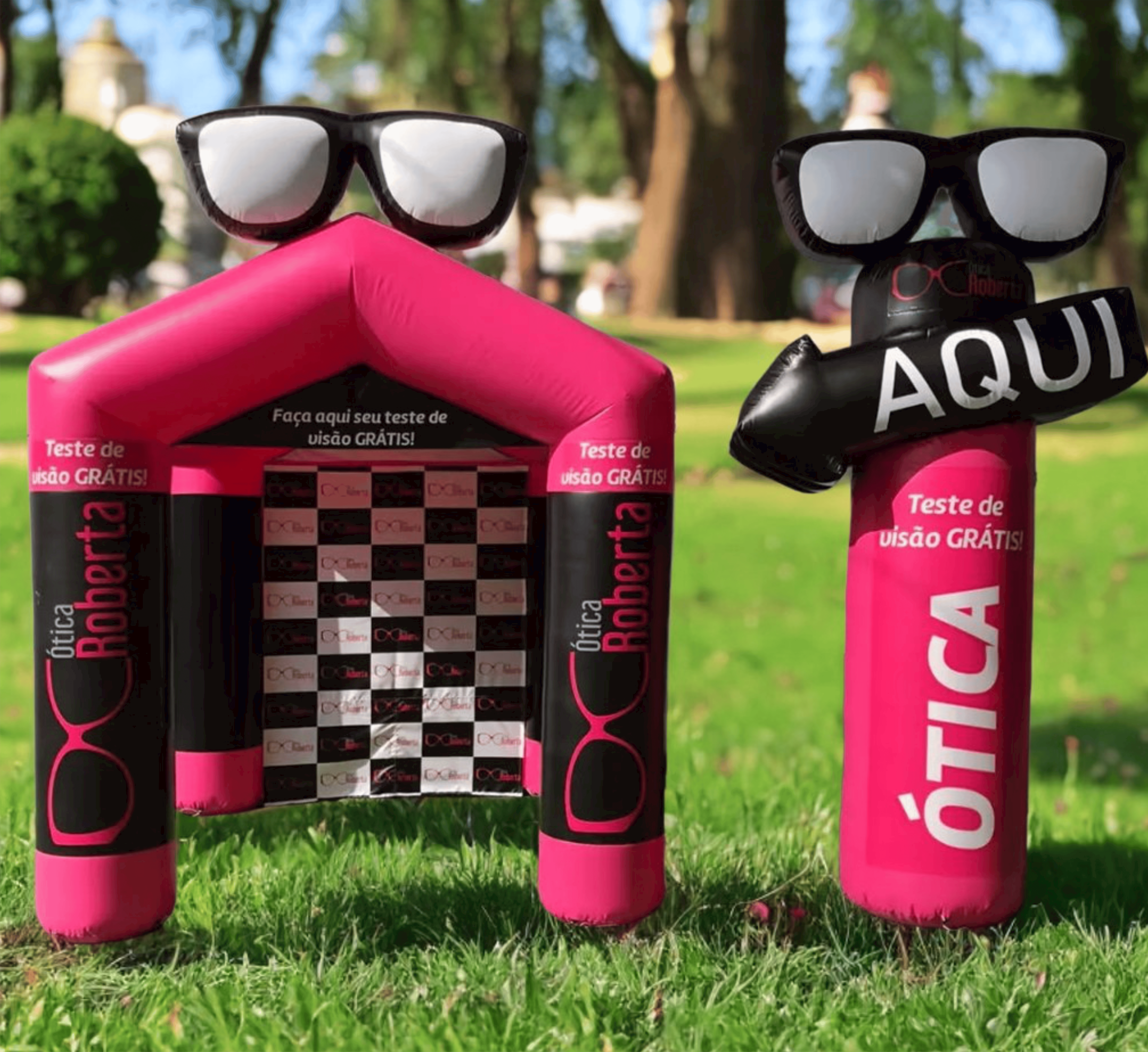 Kit inflavel Totem 3 altura + tenda 3 x 3