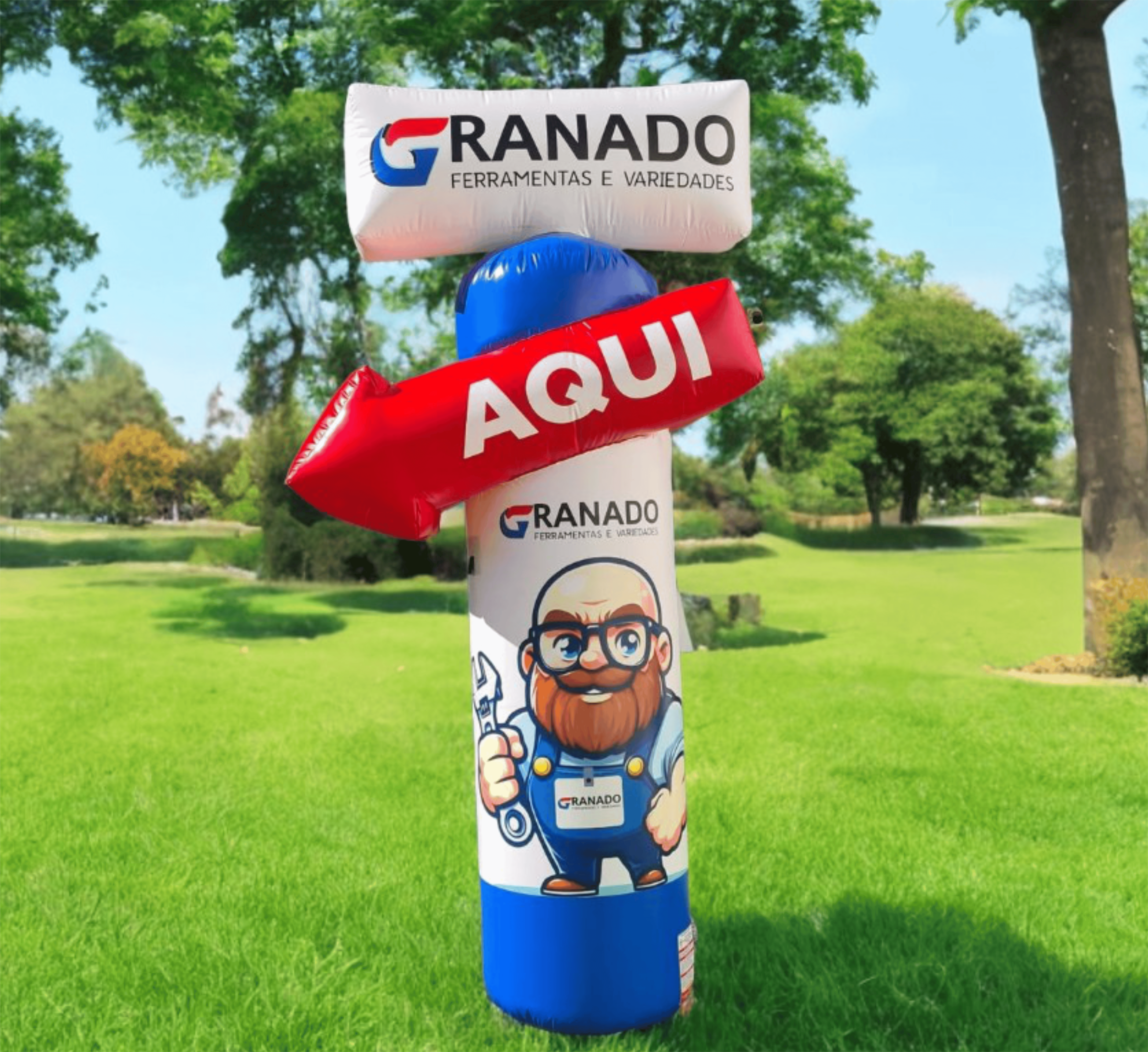 Totem inflavel 2 metros altura 